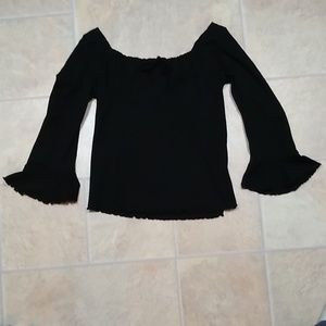 Black 3/4 Sleeve Blouse